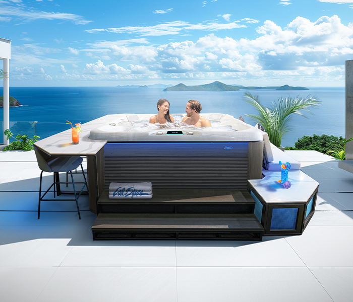 Calspas hot tub being used in a family setting - Moore